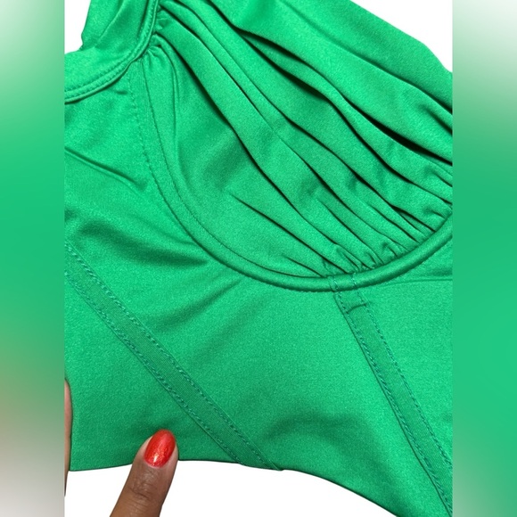 Princess Polly Camila Bustier Cropped Tank Top in Green US Size 6 - Picture 7 of 9